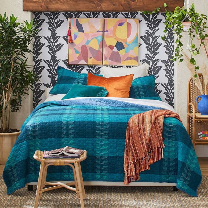 Printed Quilt Teal high quality - Opalhouse™ designed with Jungalow™